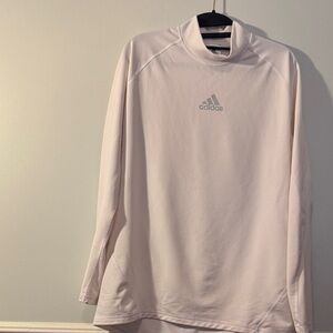 adidas White Long Sleeve Compression Top